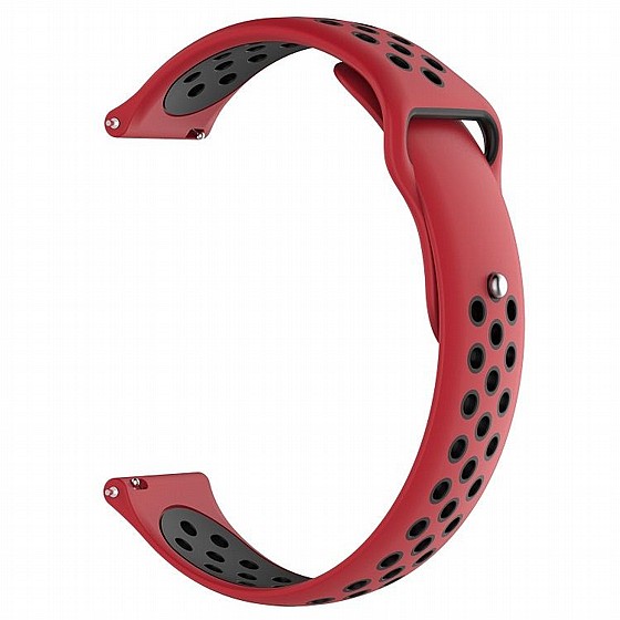 ����� ������� ����  Double Color Wrist Silicone Band ���� LaTera ����� ��� ����: Samsung Galaxy Watch  42mm (��� Black/Red)