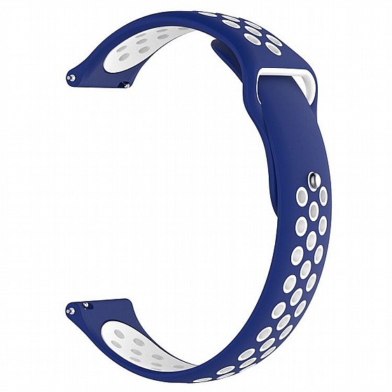 ����� ������� ����  Double Color Wrist Silicone Band ���� LaTera ����� ��� ����: Samsung Galaxy Watch  42mm (��� White/Blue)