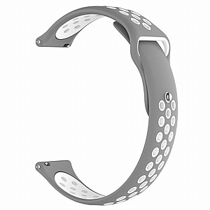 רצועת סיליקון מדגם Double Color Wrist Silicone Band מבית LaTera לשעון חכם מדגם: Samsung Galaxy Watch 42mm (צבע Grey/White) רצועת סיליקון מדגם Double Color Wrist Silicone Band מבית LaTera לשעון חכם מדגם: Samsung Galaxy Watch 42mm (צבע Grey/White)