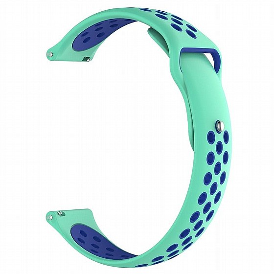 ����� ������� ����  Double Color Wrist Silicone Band ���� LaTera ����� ��� ����: Samsung Galaxy Watch  46mm (��� Cyan)