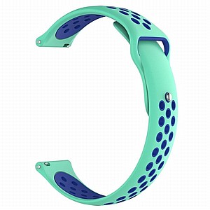רצועת סיליקון מדגם Double Color Wrist Silicone Band מבית LaTera לשעון חכם מדגם: Samsung Galaxy Watch 46mm (צבע Cyan) רצועת סיליקון מדגם Double Color Wrist Silicone Band מבית LaTera לשעון חכם מדגם: Samsung Galaxy Watch 46mm (צבע Cyan)