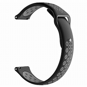 רצועת סיליקון מדגם Double Color Wrist Silicone Band מבית LaTera לשעון חכם מדגם: Samsung Galaxy Watch 46mm (צבע Black/Grey) רצועת סיליקון מדגם Double Color Wrist Silicone Band מבית LaTera לשעון חכם מדגם: Samsung Galaxy Watch 46mm (צבע Black/Grey)