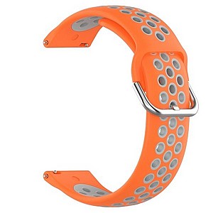 רצועת סיליקון מדגם Sports Solid Color Silicone Band מבית LaTera לשעון חכם מדגם: Samsung Galaxy Watch 46mm (צבע Orange/Gray) רצועת סיליקון מדגם Sports Solid Color Silicone Band מבית LaTera לשעון חכם מדגם: Samsung Galaxy Watch 46mm (צבע Orange/Gray)