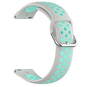 רצועת סיליקון מדגם Sports Solid Color Silicone Band מבית LaTera לשעון חכם מדגם: Samsung Galaxy Watch 42mm (צבע Grey/Teal) רצועת סיליקון מדגם Sports Solid Color Silicone Band מבית LaTera לשעון חכם מדגם: Samsung Galaxy Watch 42mm (צבע Grey/Teal)