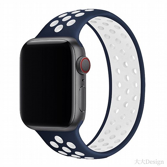 ����� ������� ����  Elastic Silicone Band ���� LaTera ����� ��� ����: Apple Watch 42mm/44mm/45mm (��� Blue/White)