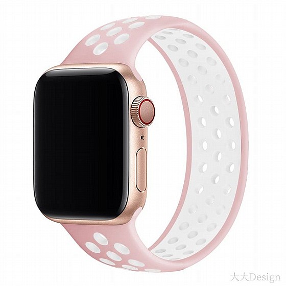 ����� ������� ����  Elastic Silicone Band ���� LaTera ����� ��� ����: Apple Watch 38mm/40mm/41mm (��� Light Pink/White)