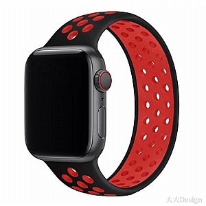 ����� ������� ����  Elastic Silicone Band ���� LaTera ����� ��� ����: Apple Watch 38mm/40mm/41mm (��� Black/Red)