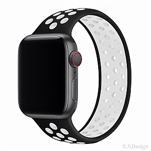 ����� ������� ����  Elastic Silicone Band ���� LaTera ����� ��� ����: Apple Watch 38mm/40mm/41mm (��� Black/White)
