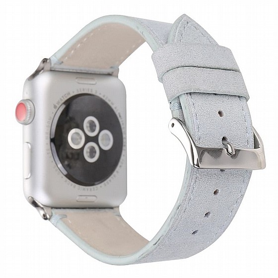 ����� ��� ���� Frosted Genuine Leather Band ���� LaTera ����� ��� ����: Apple Watch 38mm/40mm/41mm (��� White)