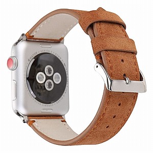 רצועת עור מדגם Frosted Genuine Leather Band מבית LaTera לשעון חכם מדגם: Apple Watch 42mm/44mm/45mm (צבע Brown) רצועת עור מדגם Frosted Genuine Leather Band מבית LaTera לשעון חכם מדגם: Apple Watch 42mm/44mm/45mm (צבע Brown)