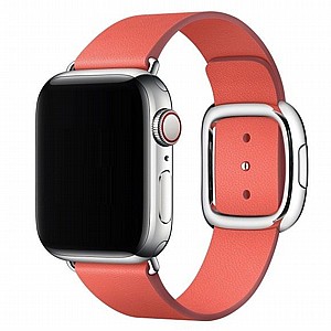 רצועת עור מדגם Modern Style Leather Band מבית LaTera לשעון חכם מדגם: Apple Watch 42mm/44mm/45mm (צבע Watermelon Red) רצועת עור מדגם Modern Style Leather Band מבית LaTera לשעון חכם מדגם: Apple Watch 42mm/44mm/45mm (צבע Watermelon Red)