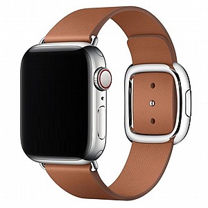 רצועת עור מדגם Modern Style Leather Band מבית LaTera לשעון חכם מדגם: Apple Watch 38mm/40mm/41mm (צבע Brown) רצועת עור מדגם Modern Style Leather Band מבית LaTera לשעון חכם מדגם: Apple Watch 38mm/40mm/41mm (צבע Brown)