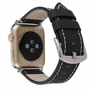 ����� ��� ���� Calfskin Genuine Leather Band ���� LaTera ����� ��� ����: Apple Watch 38mm/40mm/41mm (��� Black)