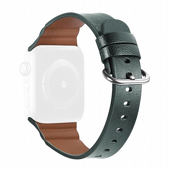 ����� ��� ���� Replacement Genuine Leather Band ���� LaTera ����� ��� ����: Apple Watch 42mm/44mm/45mm (��� Green)