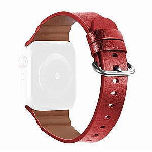 רצועת עור מדגם Replacement Genuine Leather Band מבית LaTera לשעון חכם מדגם: Apple Watch 42mm/44mm/45mm (צבע Red) רצועת עור מדגם Replacement Genuine Leather Band מבית LaTera לשעון חכם מדגם: Apple Watch 42mm/44mm/45mm (צבע Red)