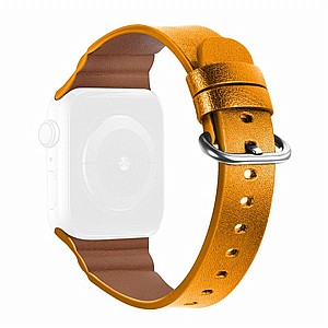 רצועת עור מדגם Replacement Genuine Leather Band מבית LaTera לשעון חכם מדגם: Apple Watch 42mm/44mm/45mm (צבע Yellow) רצועת עור מדגם Replacement Genuine Leather Band מבית LaTera לשעון חכם מדגם: Apple Watch 42mm/44mm/45mm (צבע Yellow)