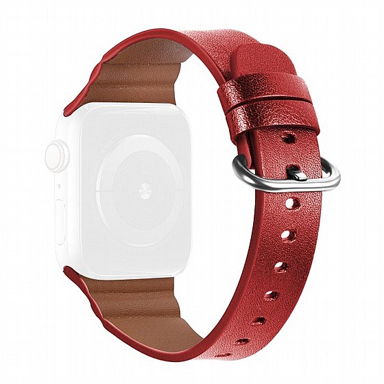 ����� ��� ���� Replacement Genuine Leather Band ���� LaTera ����� ��� ����: Apple Watch 38mm/40mm/41mm (��� Red)