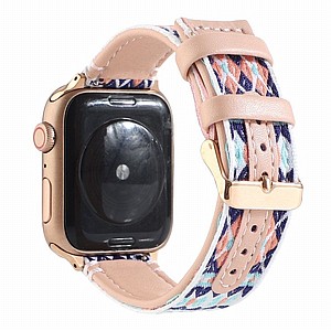����� ��� ���� Ethnic Leather Band ���� LaTera ����� ��� ����: Apple Watch 42mm/44mm/45mm (��� Pink)