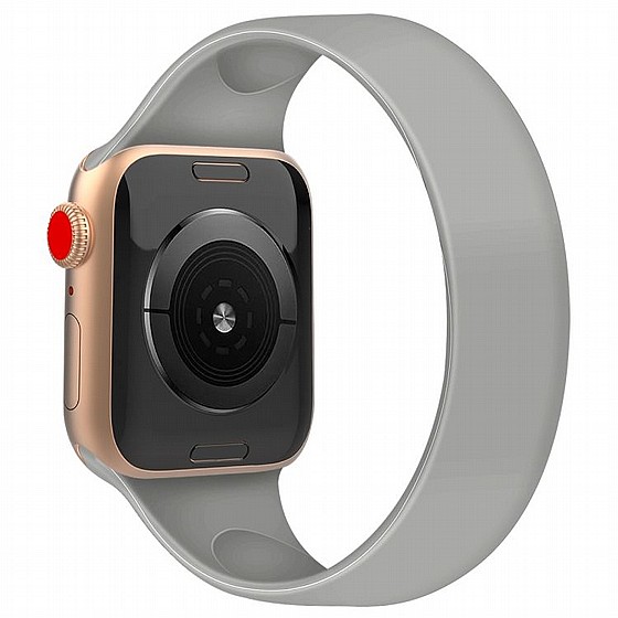 ����� ������� ����  Solid Color Elastic Silicone Band ���� LaTera ����� ��� ����: Apple Watch 42mm/44mm/45mm (��� Grey)