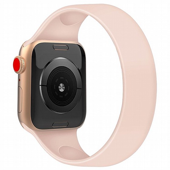 ����� ������� ����  Solid Color Elastic Silicone Band ���� LaTera ����� ��� ����: Apple Watch 38mm/40mm/41mm (��� Pink)
