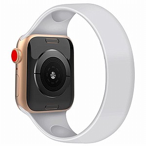 ����� ������� ����  Solid Color Elastic Silicone Band ���� LaTera ����� ��� ����: Apple Watch 38mm/40mm/41mm (��� White)