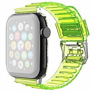 רצועת סיליקון מדגם TPU Claer Silicone Band מבית LaTera לשעון חכם מדגם: Apple Watch 38mm/40mm/41mm (צבע Yellow) רצועת סיליקון מדגם TPU Claer Silicone Band מבית LaTera לשעון חכם מדגם: Apple Watch 38mm/40mm/41mm (צבע Yellow)