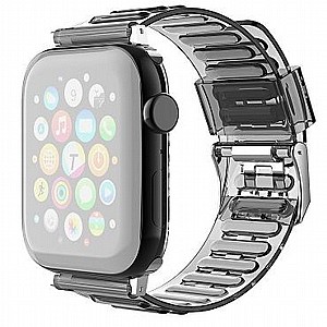 ����� ������� ����  TPU Claer Silicone Band ���� LaTera ����� ��� ����: Apple Watch 38mm/40mm/41mm (��� Black)