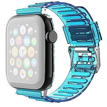 ����� ������� ����  TPU Claer Silicone Band ���� LaTera ����� ��� ����: Apple Watch 38mm/40mm/41mm (��� Blue)