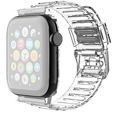 ����� ������� ����  TPU Claer Silicone Band ���� LaTera ����� ��� ����: Apple Watch 38mm/40mm/41mm (��� Transparent)
