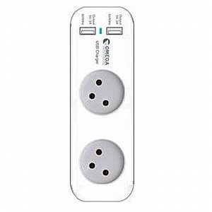 ���� ���� + 2 ������ USB ���� OMEGA (��� 5V-2A)