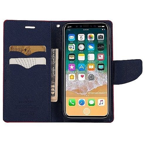 ����� ���� Fancy Diary ���� Mercury ������ ������� ����: iPhone X / XS (��� Dark Blue/Red)