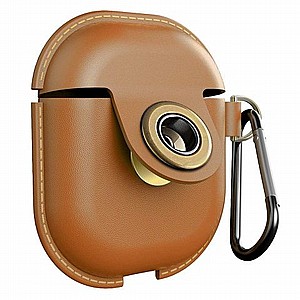 נרתיק עור מדגם Hook Keychain מבית LaTera לאוזניות AirPods (צבע חום) נרתיק עור מדגם Hook Keychain מבית LaTera לאוזניות AirPods (צבע חום)