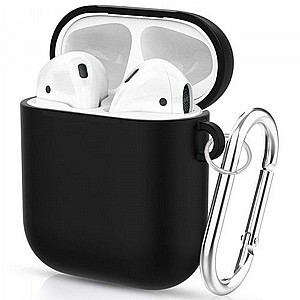 נרתיק סיליקון מדגם Hook Silicone Case מבית LaTera לאוזניות AirPods (צבע שחור) נרתיק סיליקון מדגם Hook Silicone Case מבית LaTera לאוזניות AirPods (צבע שחור)