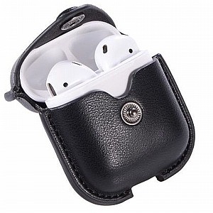 נרתיק עור מדגם Snap Fastener Leather Case מבית LaTera לאוזניות AirPods (צבע שחור) נרתיק עור מדגם Snap Fastener Leather Case מבית LaTera לאוזניות AirPods (צבע שחור)