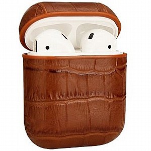����� ��� ���� Crocodile Litchi Skin Leather Case ���� LaTera �������� AirPods (��� ���)