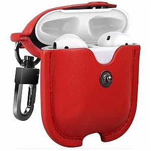 נרתיק עור מדגם Genuine Hook Leather Case מבית LaTera לאוזניות AirPods (צבע אדום) נרתיק עור מדגם Genuine Hook Leather Case מבית LaTera לאוזניות AirPods (צבע אדום)