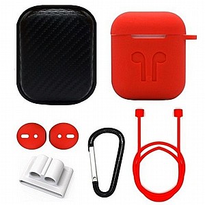 ערכת אביזרים 6 ב 1 מבית LaTera לאוזניות AirPods (צבע אדום) ערכת אביזרים 6 ב 1 מבית LaTera לאוזניות AirPods (צבע אדום)