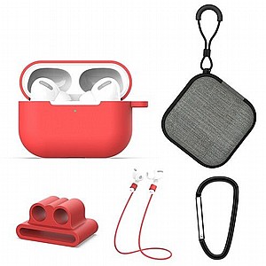 ערכת אביזרים 5 ב 1 מבית LaTera לאוזניות AirPods Pro (צבע אדום) ערכת אביזרים 5 ב 1 מבית LaTera לאוזניות AirPods Pro (צבע אדום)