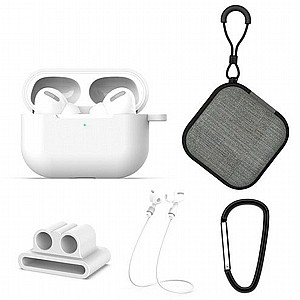 ערכת אביזרים 5 ב 1 מבית LaTera לאוזניות AirPods Pro (צבע לבן) ערכת אביזרים 5 ב 1 מבית LaTera לאוזניות AirPods Pro (צבע לבן)