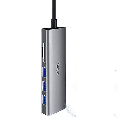 ���� 5 � 1 ������ TYPE C ������ SD + ����� Micro SD + ����� USB 3.0x3 ���� WIWU