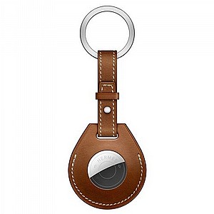 מחזיק מפתחות מעור מדגם Genuine Leather Keychain Case מבית JIUYU לתג החכם AirTag (צבע חום) מחזיק מפתחות מעור מדגם Genuine Leather Keychain Case מבית JIUYU לתג החכם AirTag (צבע חום)