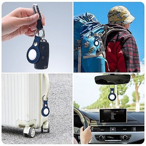 ����� ������ ���� ��� ���� PU Leather Keychain Case ���� LaTera ��� ���� AirTag (��� ����)