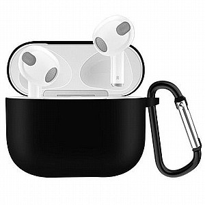 נרתיק סיליקון מדגם Hook Silicone Case מבית LaTera לאוזניות AirPods 3 (צבע שחור) נרתיק סיליקון מדגם Hook Silicone Case מבית LaTera לאוזניות AirPods 3 (צבע שחור)