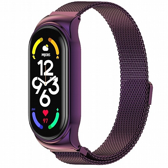 ����� ���� ���� Milano Magnetic Steel Band ���� LaTera ����� ��� ����: Xiaomi Mi Band 7 (��� Silver)