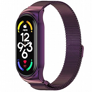 ����� ���� ���� Milano Magnetic Steel Band ���� LaTera ����� ��� ����: Xiaomi Mi Band 7 (��� Silver)