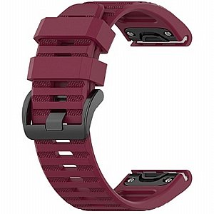 רצועת סיליקון מדגם Silicone Band מבית LaTera לשעון חכם מדגם: Garmin Fenix 7S (צבע Wine Red) רצועת סיליקון מדגם Silicone Band מבית LaTera לשעון חכם מדגם: Garmin Fenix 7S (צבע Wine Red)