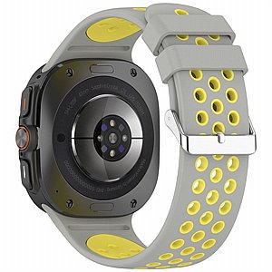 ����� ������� ���� Holes Silicone Band ���� LaTera ����� ��� ����: Samsung Galaxy Watch Ultra 47mm (��� Red/Black)