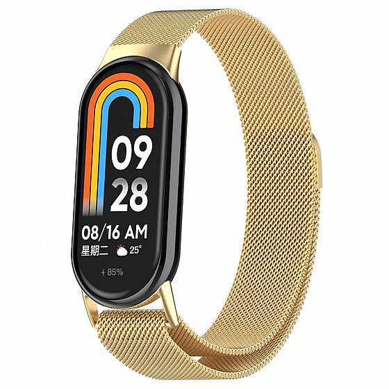 ����� ���� ���� lano Magnetic Steel Band ���� LaTera ����� ��� ����: Xiaomi Smart Band 8 (��� Gold)