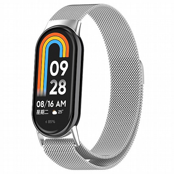 ����� ���� ���� lano Magnetic Steel Band ���� LaTera ����� ��� ����: Xiaomi Smart Band 9 (��� Silver)