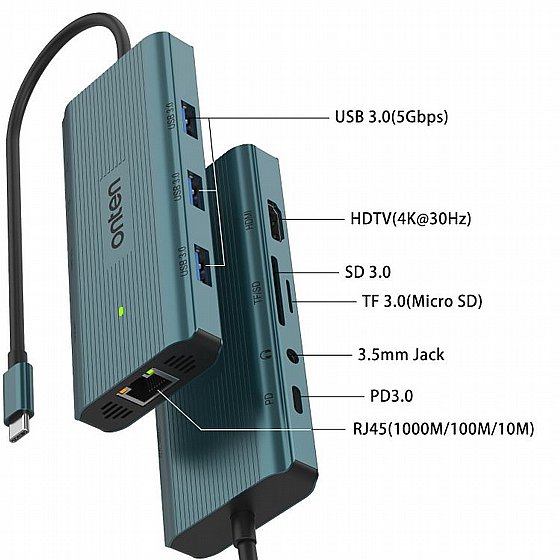 ���� ������ USB ������ TYPE-C x 4 + ����� USB 2.0 x 2 + ����� USB 3.0 ���� Onten